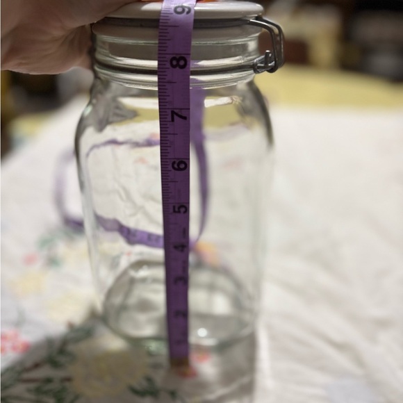 Vintage Clear Glass Storage Jar - Picture 7 of 7